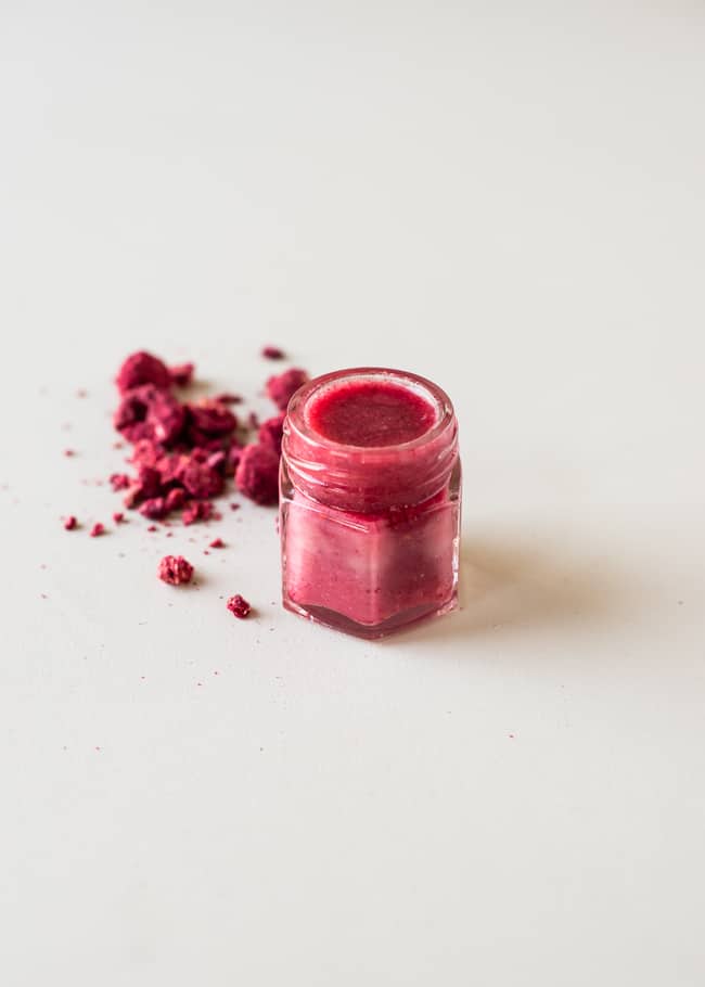 Make Your Own Naturally Tinted Lip Balm with Raspberry