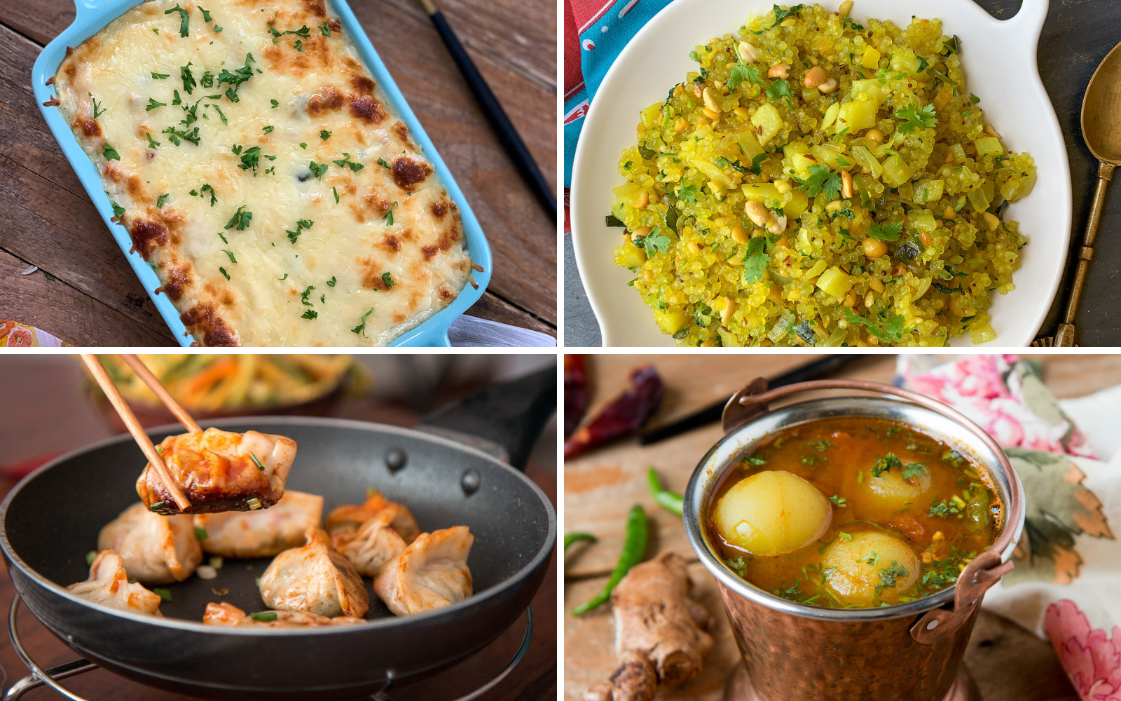 Weekly Meal Plan - Pan fried Momos, Amla Rasam, Garlic Naan, and More