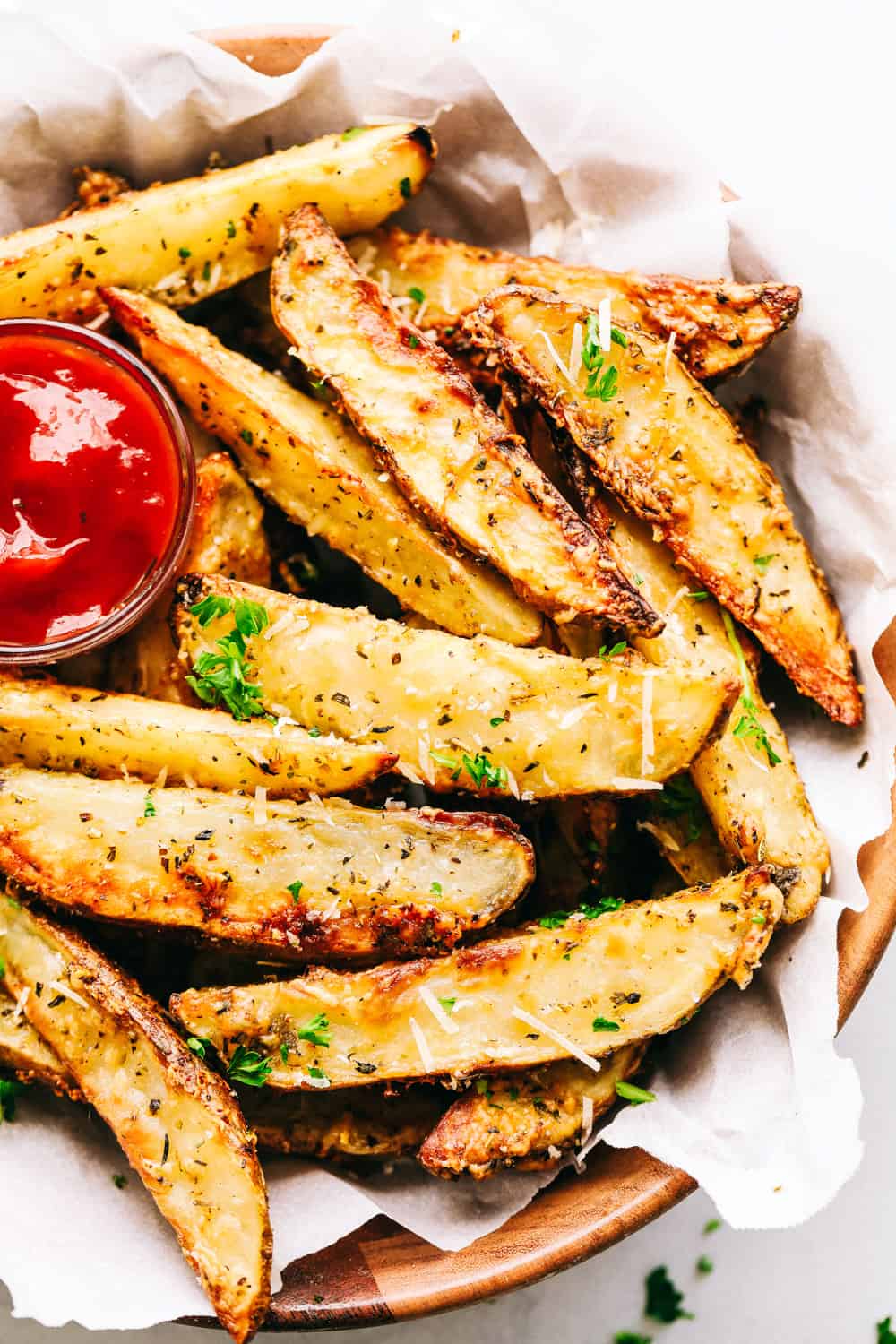 Baked Parmesan Garlic Potato Wedges