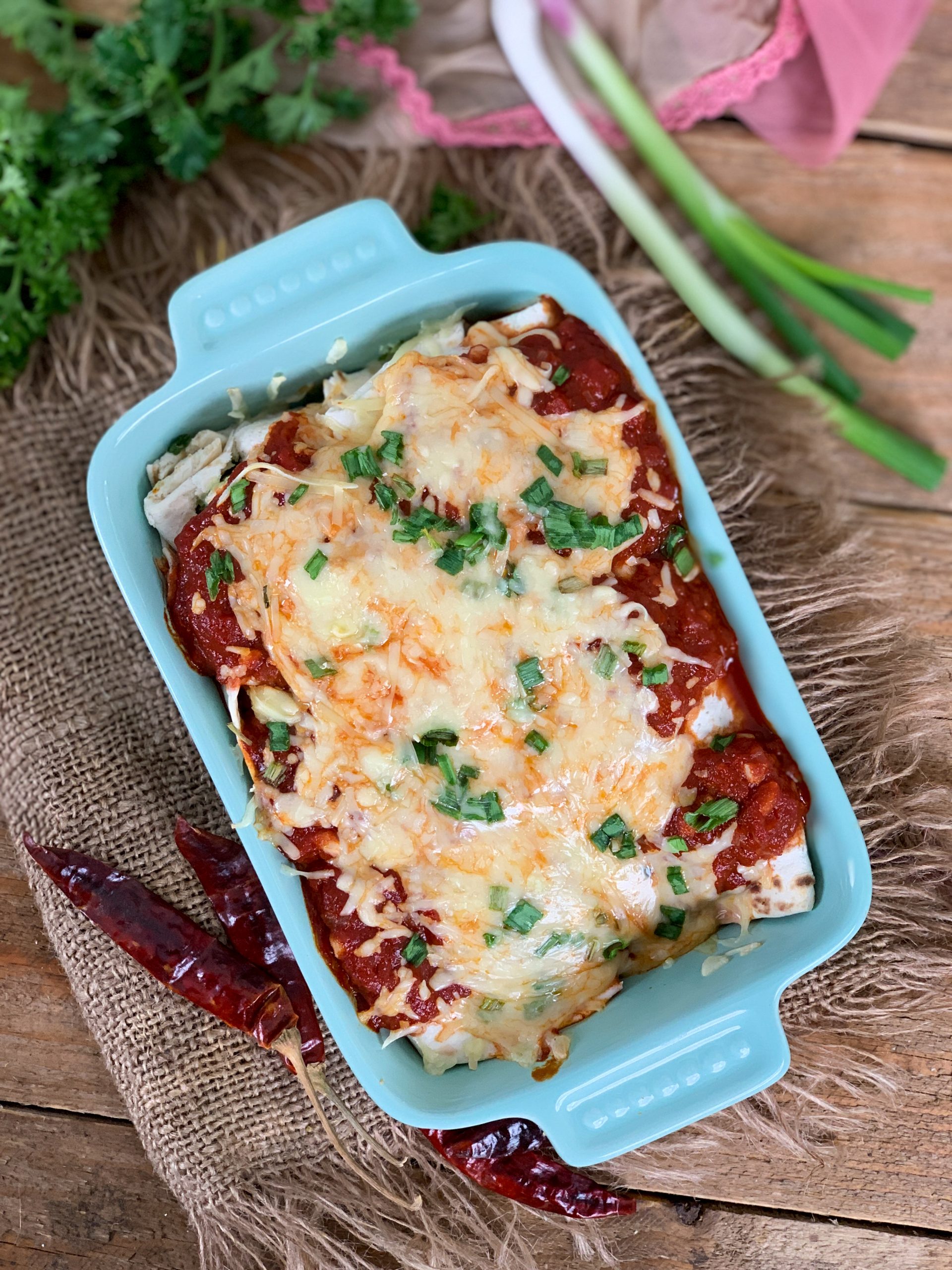 Cheesy Spinach Enchilada Recipe - Vegetarian Mexican Enchiladas