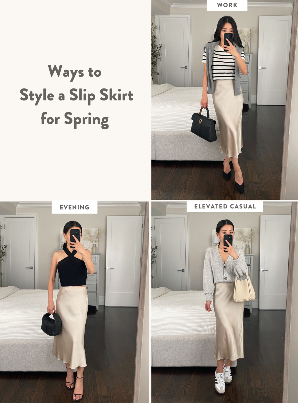 How to style a slip skirt for spring