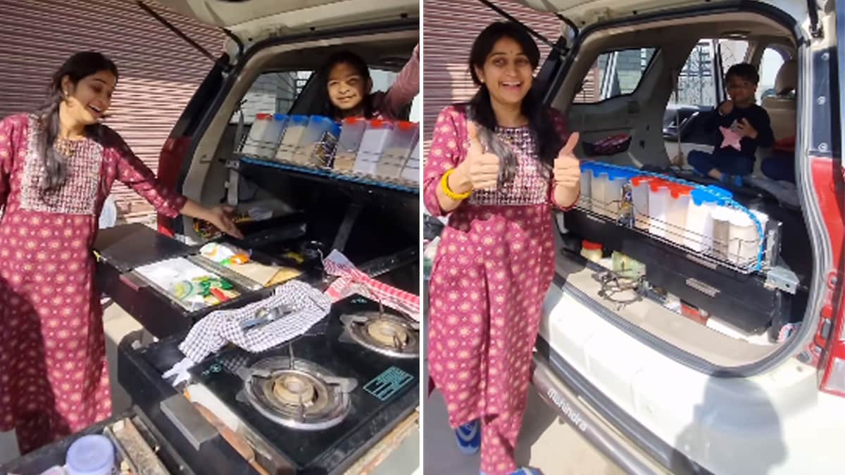 Viral Indian "Home On Wheels" Includes Elaborate Kitchen With All Utensils And Groceries