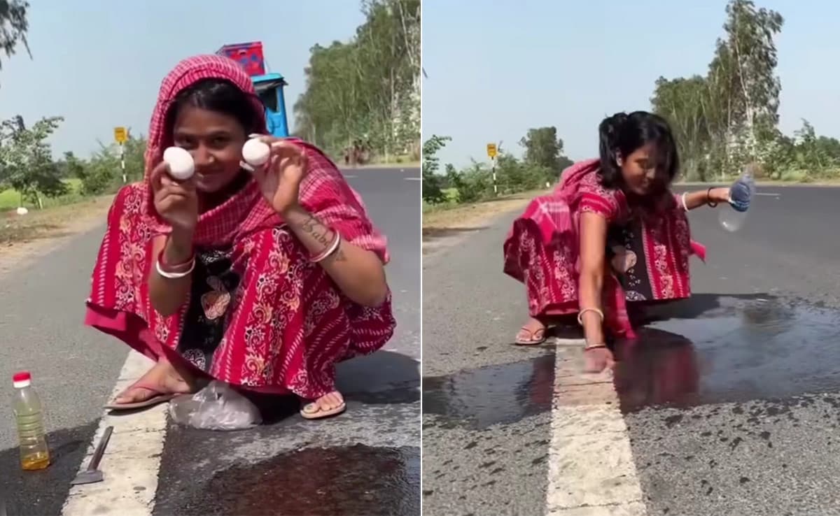 "Stop This Foolish Act" - Woman Tries To 'Cook' Eggs On Road, Video Is Viral