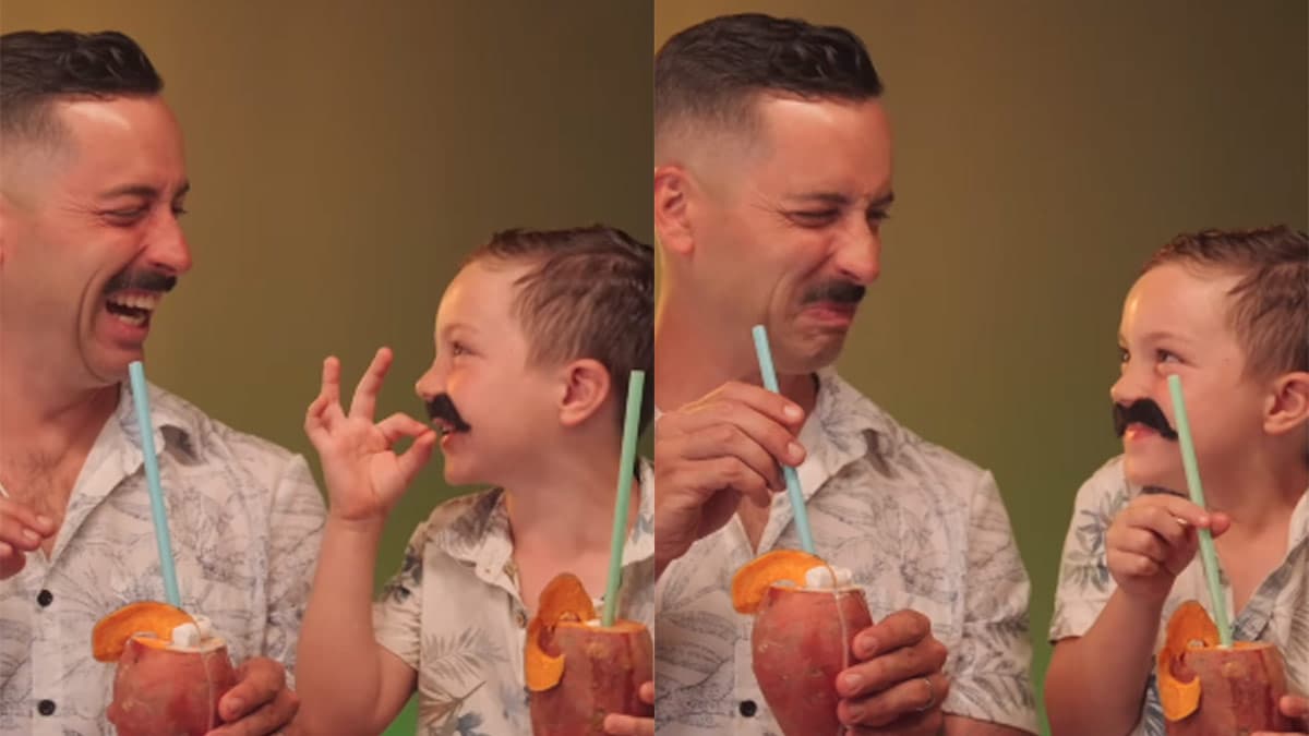 Watch: Adorable Father-Son Duo Makes Sweet Potato Coffee And Internet Can't Get Enough