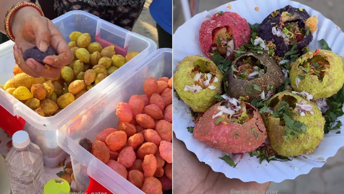 Gujarat Street Vendor Introduces "Rainbow Panipuri" With Unique Ingredients