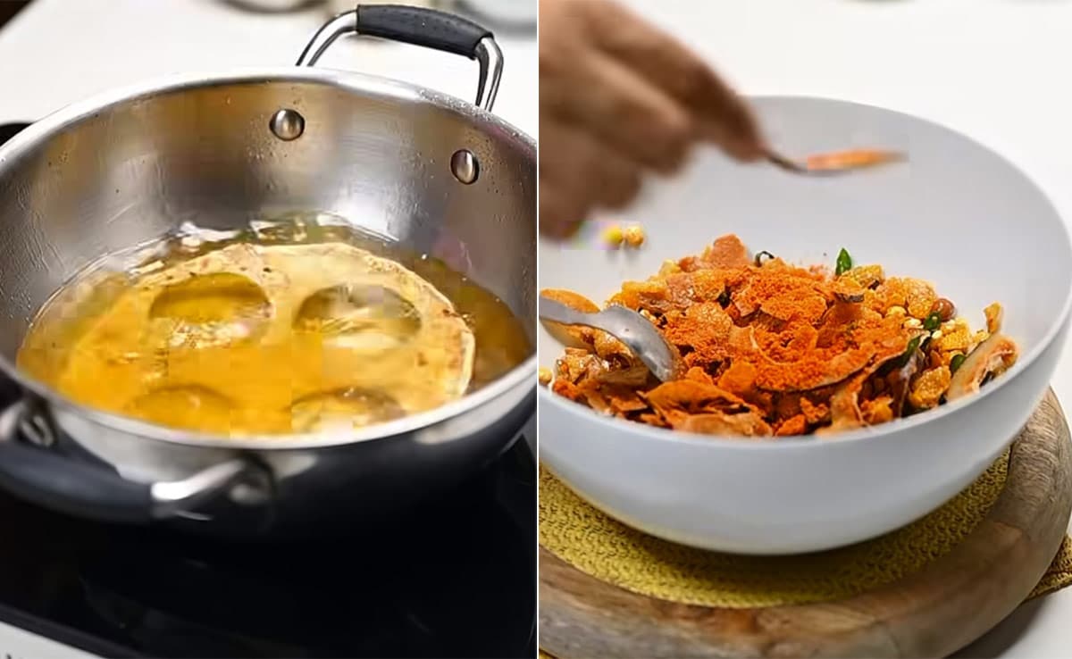 Did You Know You Could Make Bhajiyas And Namkeen With Leftover Rotis? Watch Viral Video