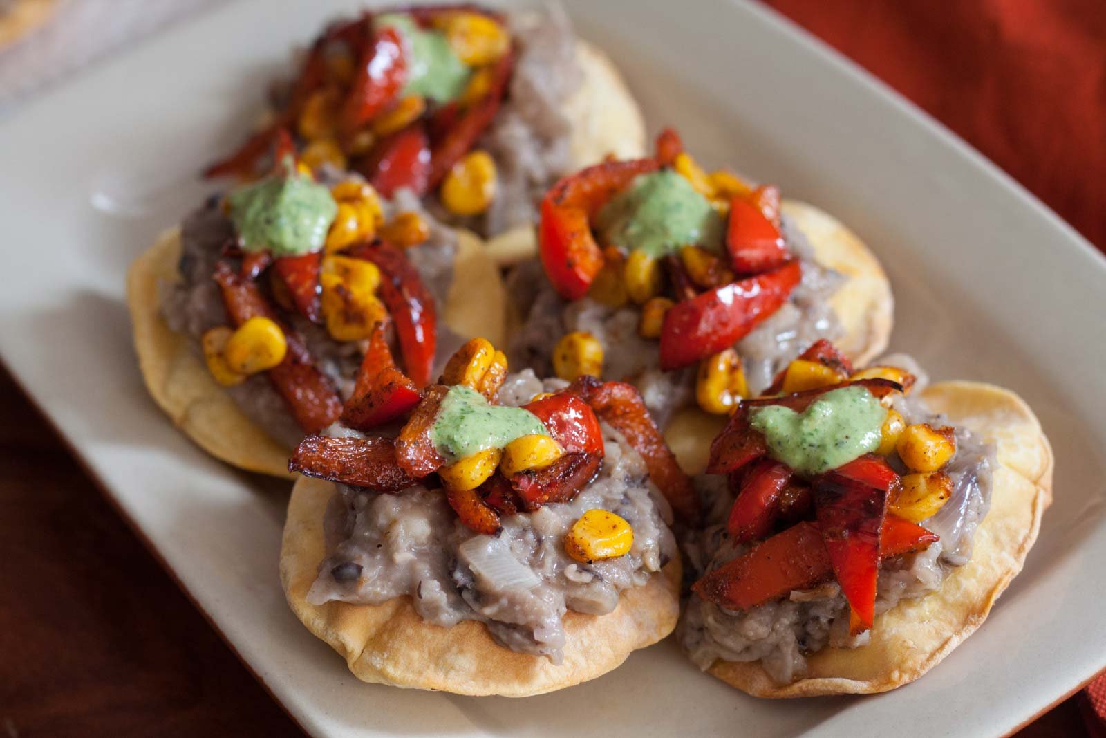 Mexican Corn and Bell Pepper Tostadas Recipe