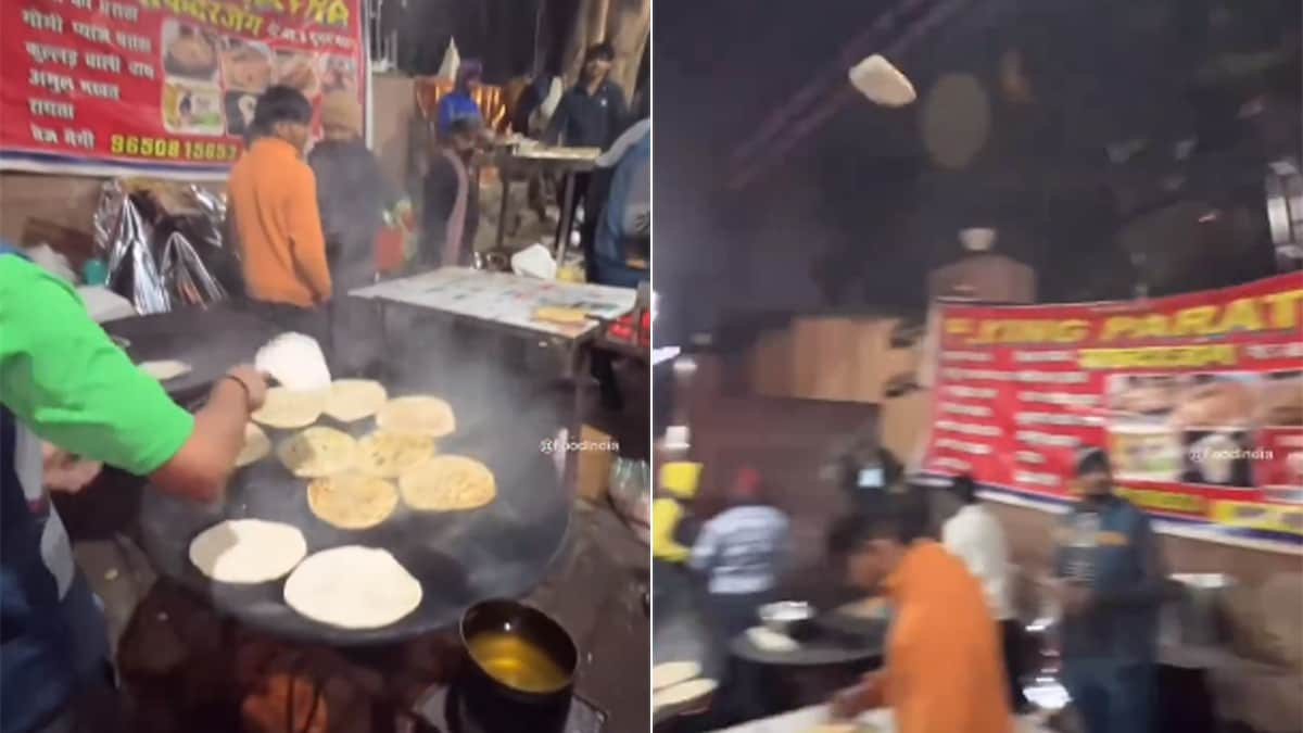 Paranthas Fly Mid-Air, Lands On Distant Pan. Vendors Dough Tossing Skills Win Internet