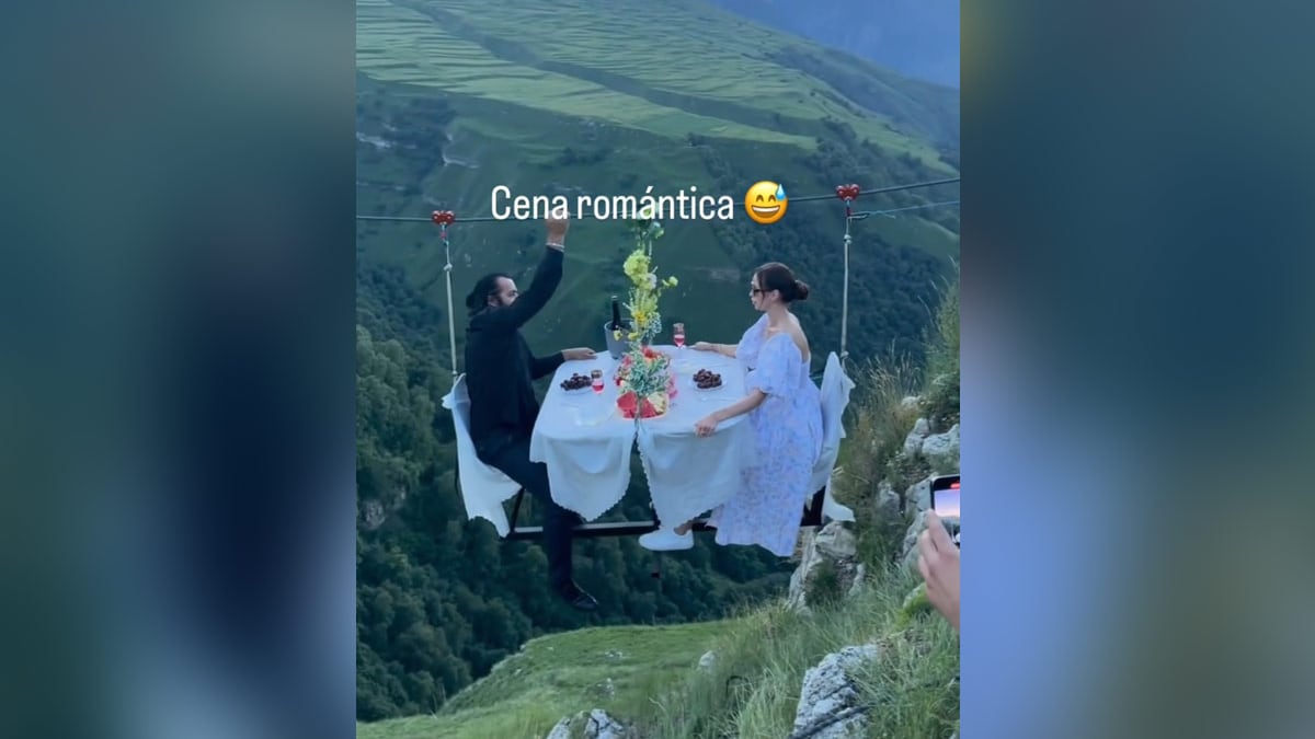 Table On Cable? Couple's Mid-Air Dining Experience Gets 59 Million Views