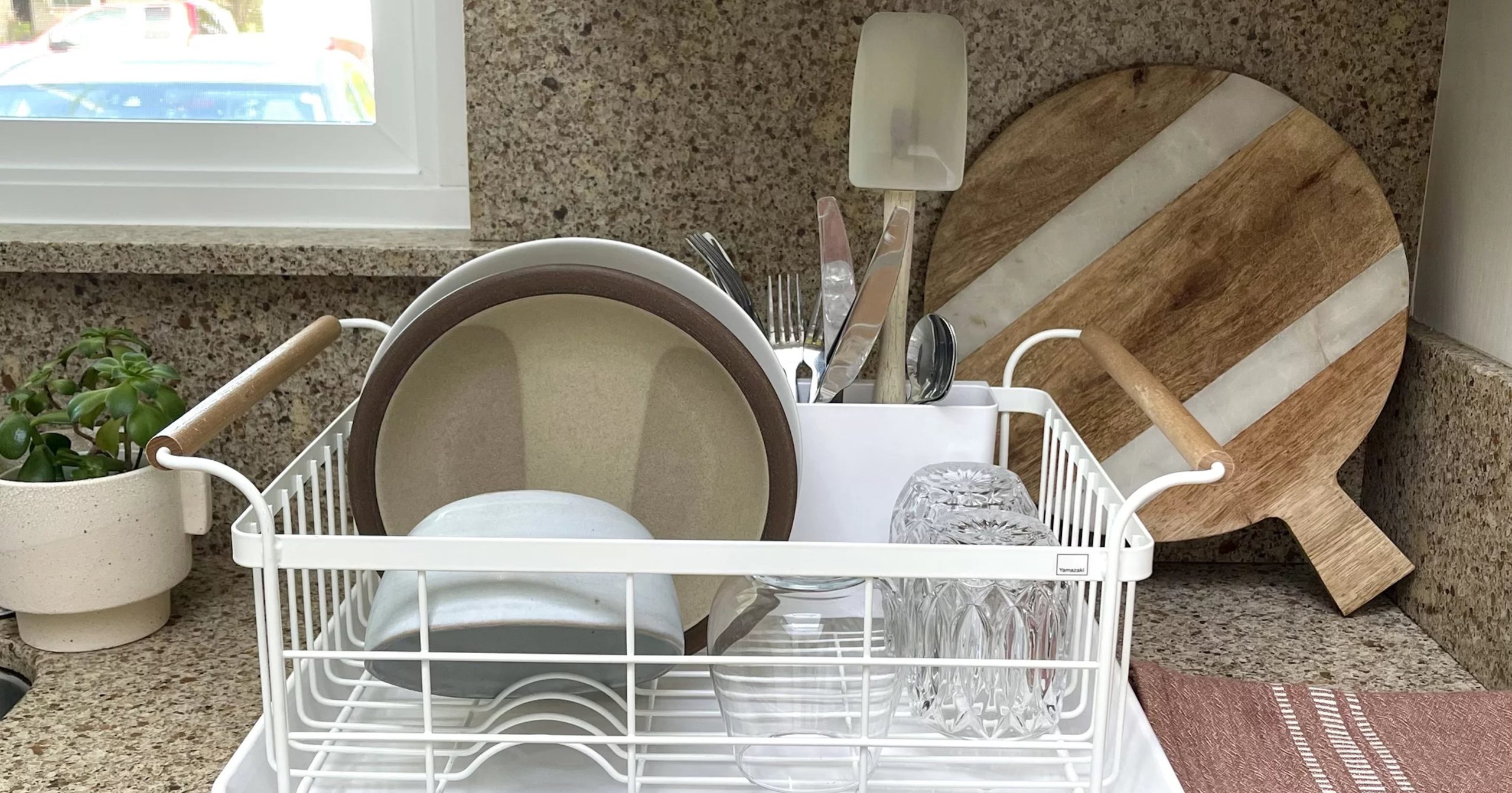 This Aesthetic Dish Rack Solved My Limited Counter Space Problem