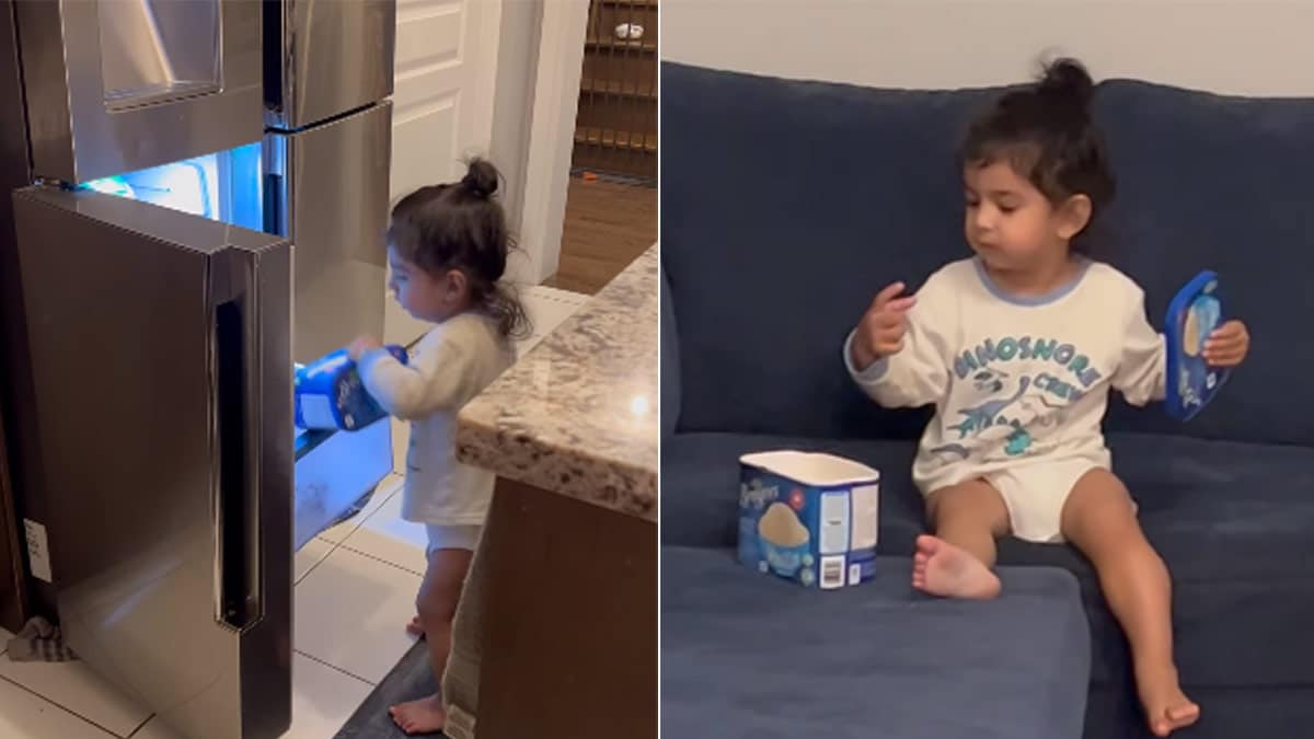 Viral: Adorable Video Of Toddler Running With Ice Cream Tub Draws 157 Million Views