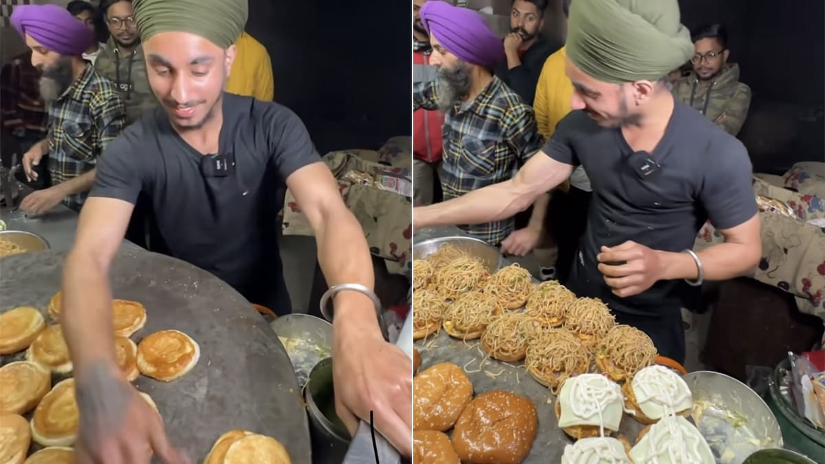 Viral: This "Speedy Singh Burger" In Punjab With Noodles Filling Has The Internet Divided