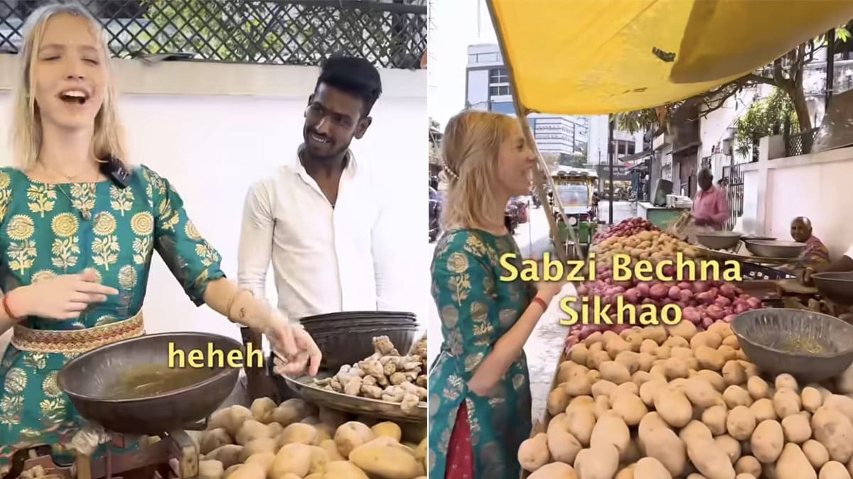 Viral Video: Russian Girl Selling Vegetables In India Has Internet's Attention