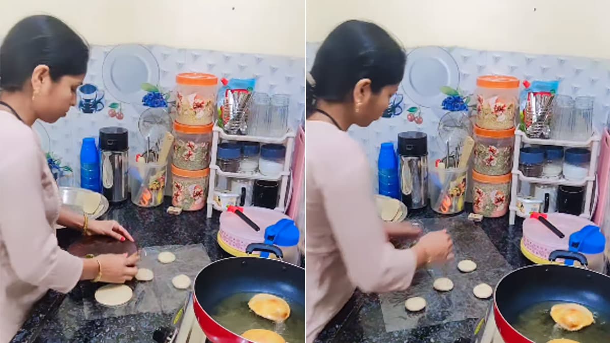 Watch: Viral Video Shows Time-Saving Hack To Prepare Pooris Without Rolling Pin