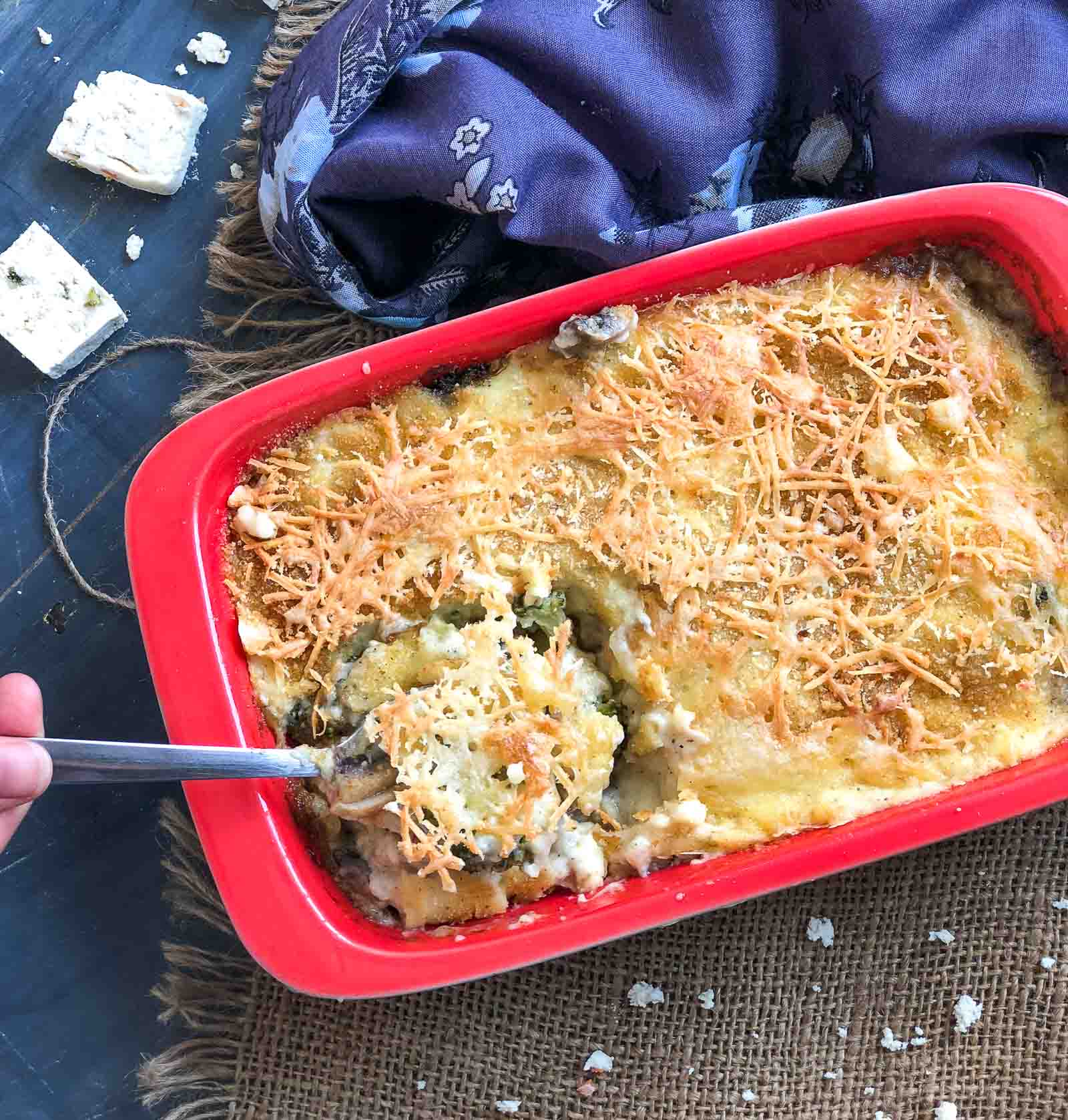 Chicken, Mushroom And Broccoli Au Gratin Recipe