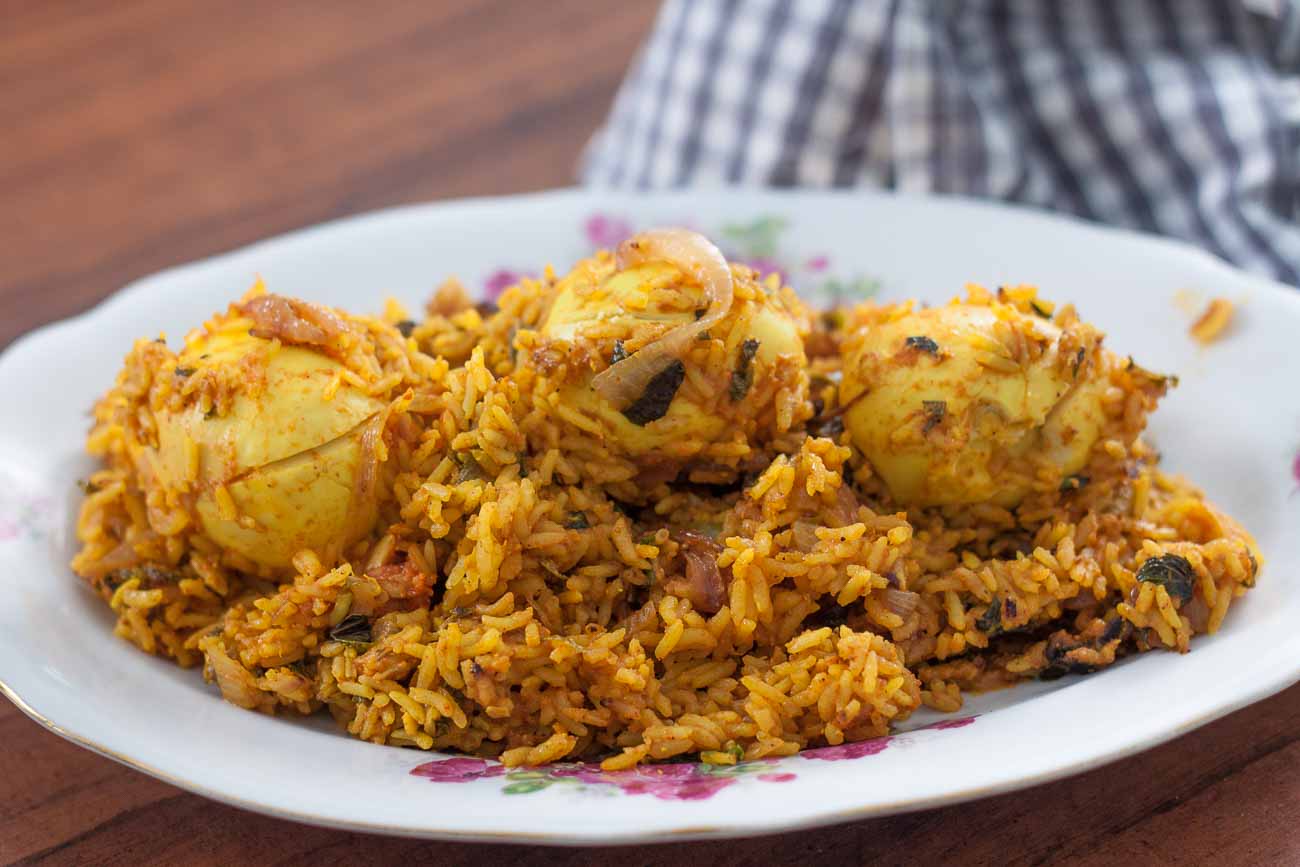 Spicy Egg Biryani Recipe Made Easy In A Pressure Cooker