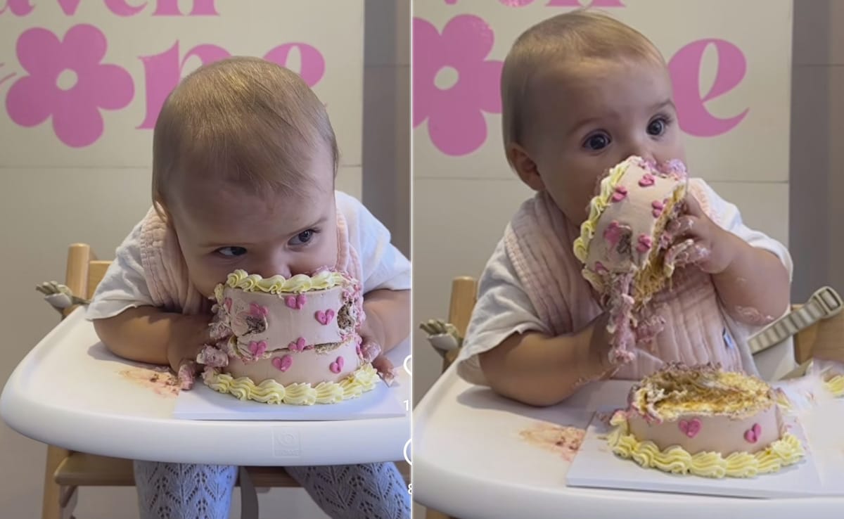 Video Of Toddler Gorging On Her Birthday Cake Has More Than 4 Million Views