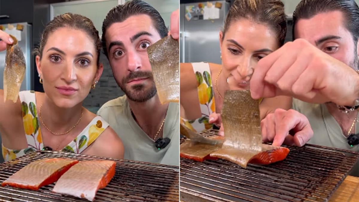 Watch: This Trick for Easily Peeling Salmon Skin Is Taking The Internet By Storm