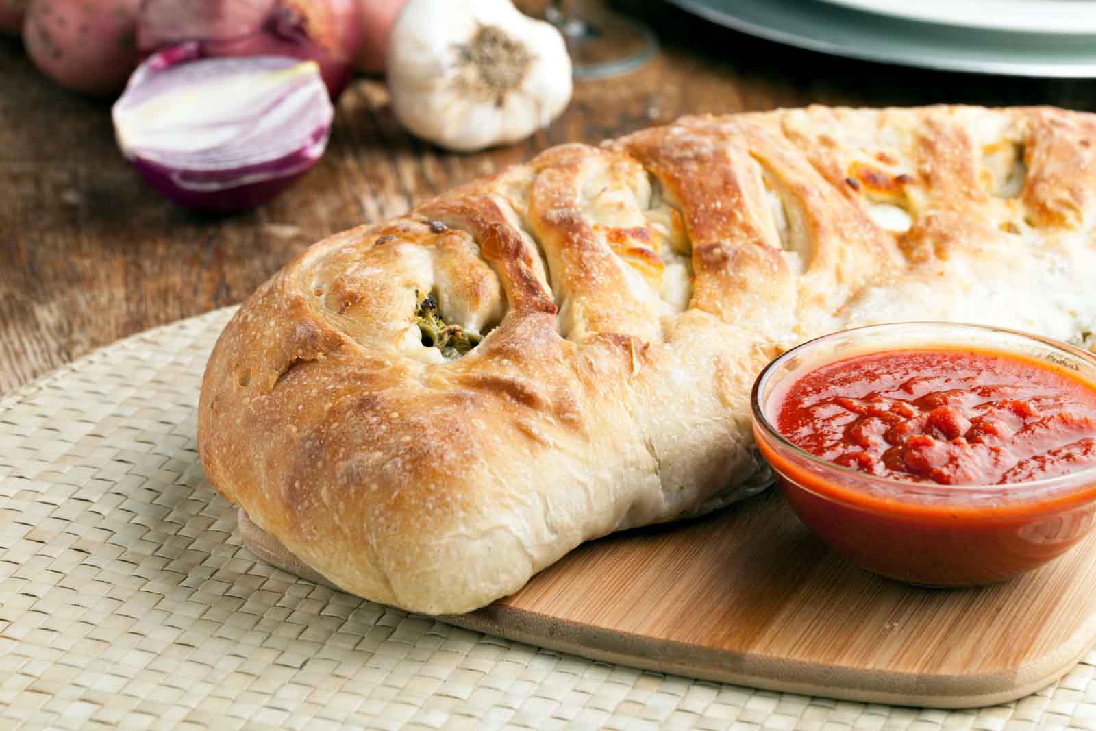 Whole Wheat Vegetarian Stromboli Recipe