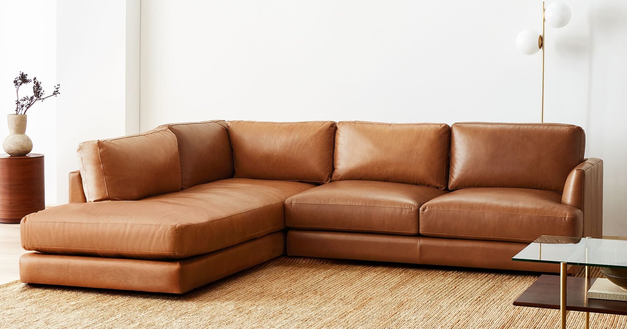 13 Leather Couches That Are Just as Comfy as They Are Chic