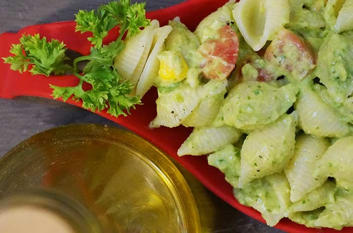 Avocado Parsley Pasta Salad Recipe