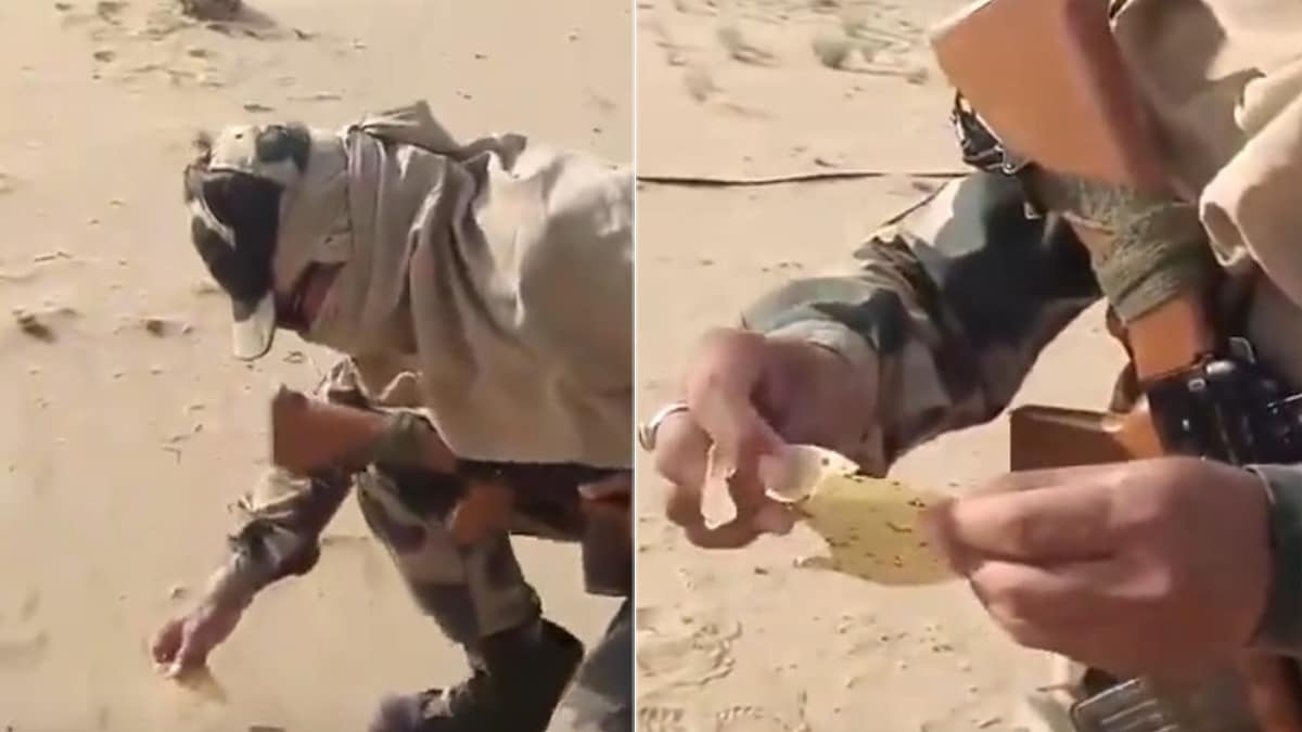 BSF Soldier Roasts Papad In Rajasthan Sand, Assam Chief Minister Shares Video