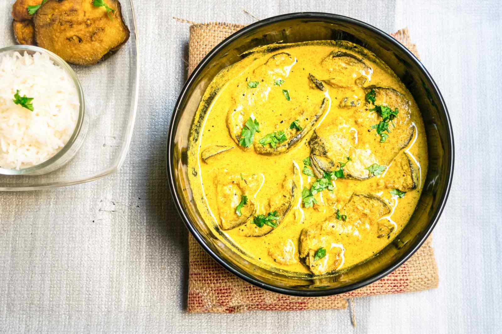 Eggplant In Mustard Poppy Seed Yogurt Gravy Recipe-Begun Doi Sorse Posto bata Jhol