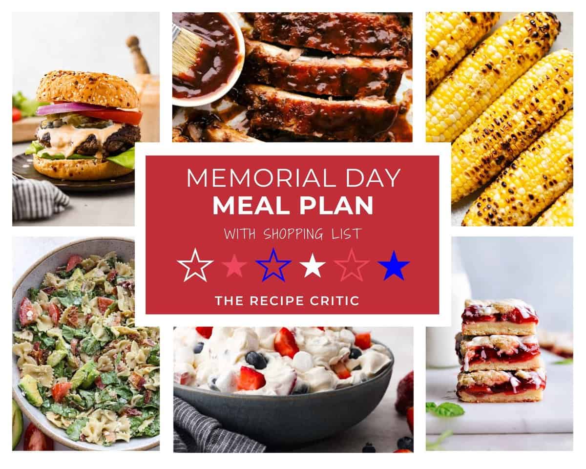 Memorial Day Menu Plan