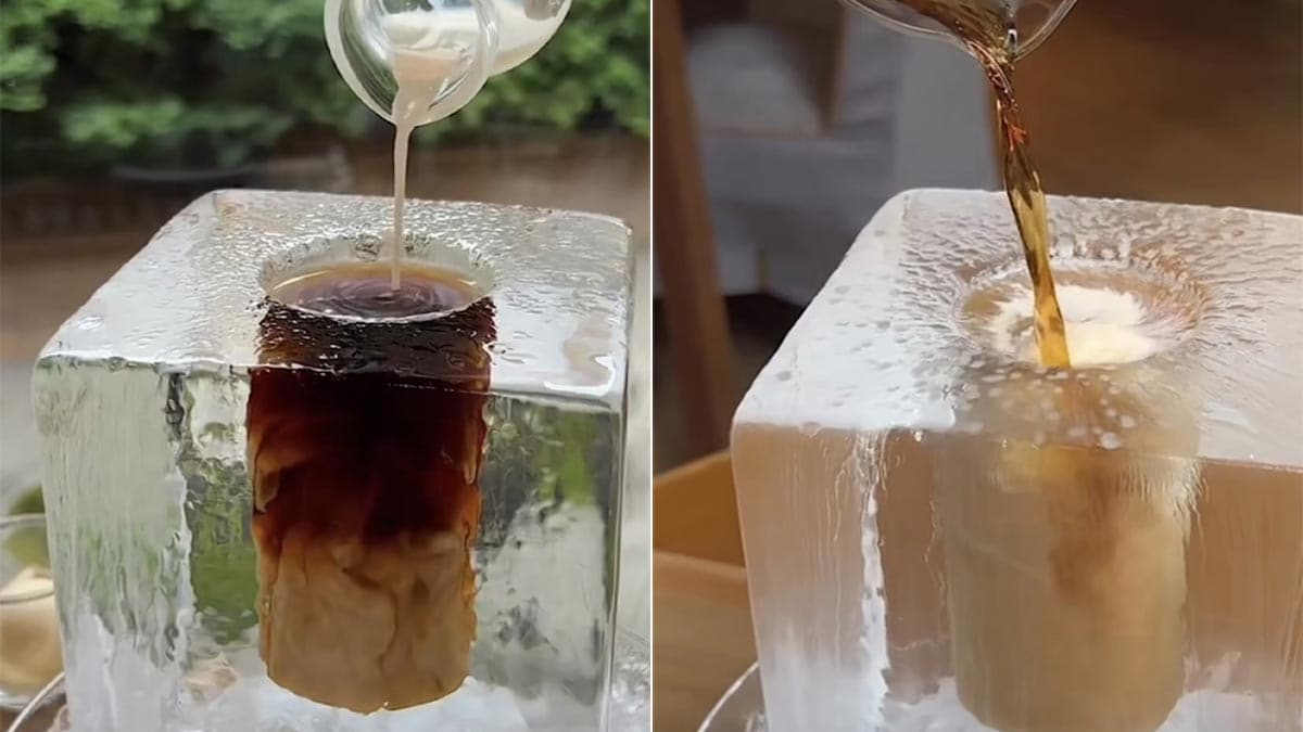 This Cafe In Kyoto Serves Iced Coffee Inside An Ice Cube - Watch Viral Video