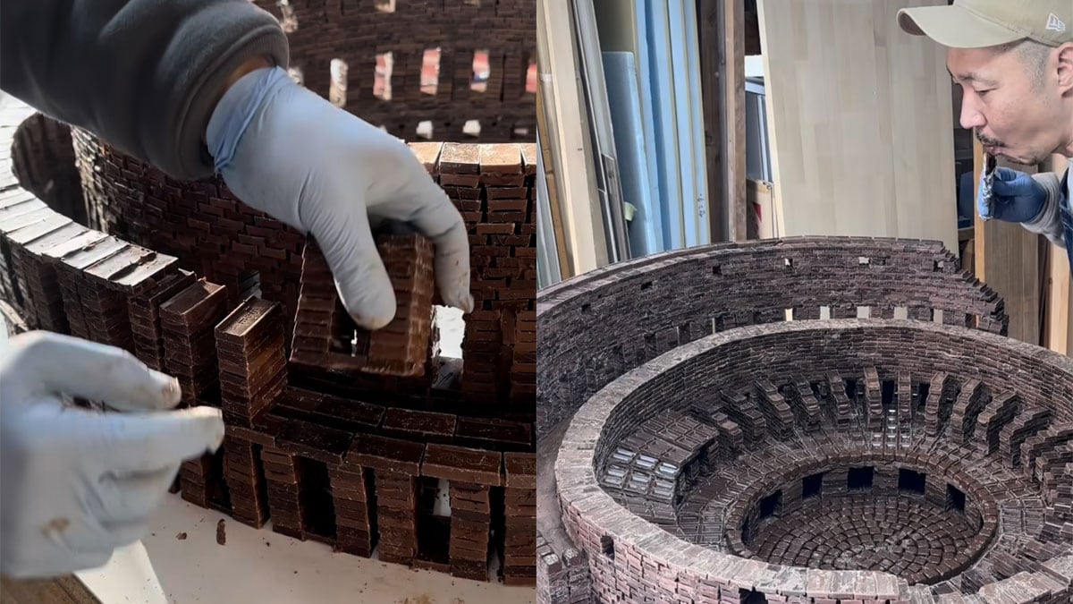 Watch: Viral Video Of Giant Chocolate Colosseum Divides The Internet