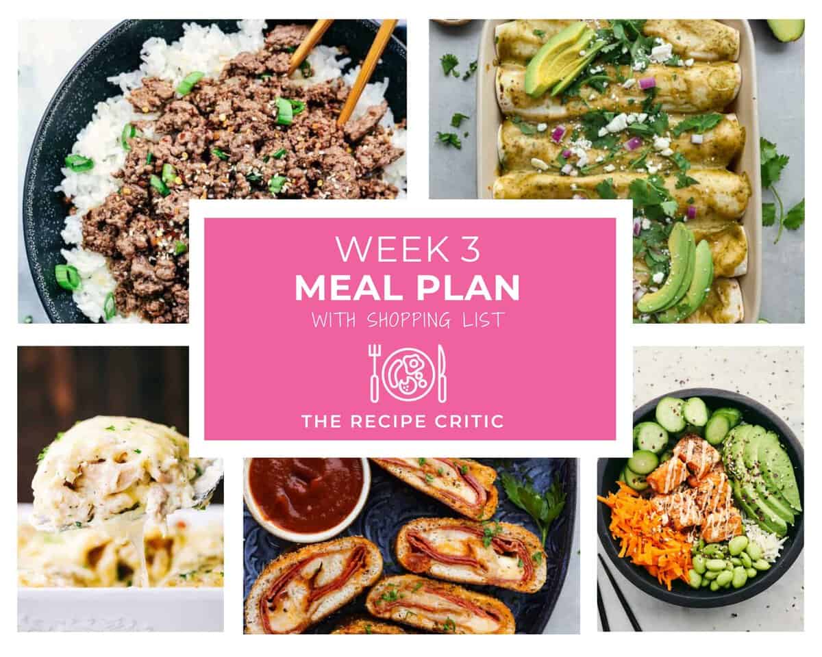 Weekly Meal Plan #3