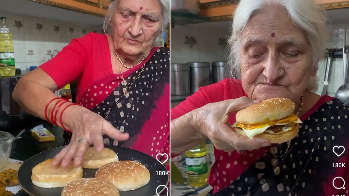 "Cutest Chef": Dadi's Aloo Tikki Burger Recipe Leaves Internet Impressed - Watch Video