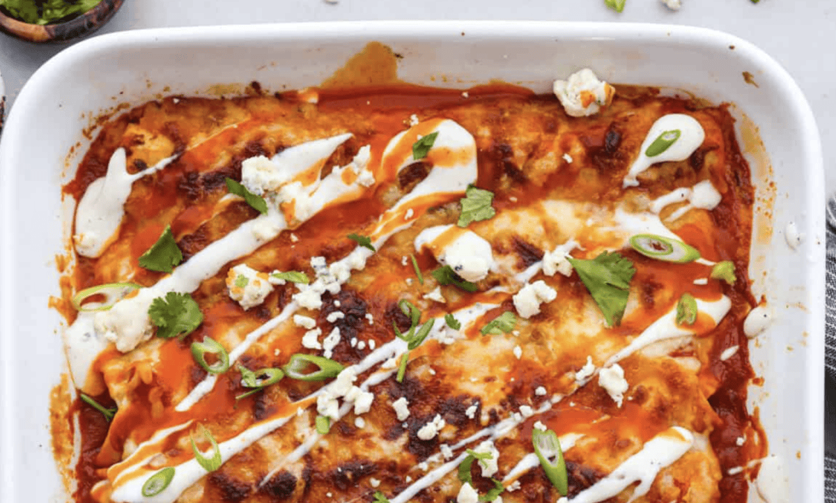 Buffalo Chicken Enchiladas