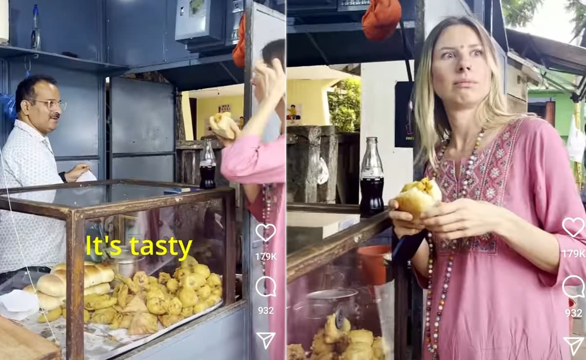 Viral Video: Ukrainian Vlogger Tries Vada Pav, Watch Her Reaction